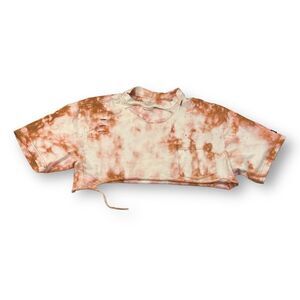 Dickies Cropped Tie Dye Distressed Top Size Large